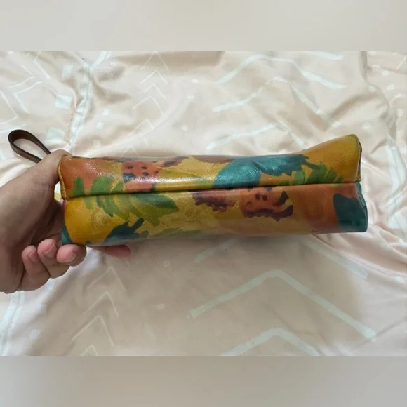 Patricia Nash Floral Leather Wristlet Clutch - Picture 2 of 6